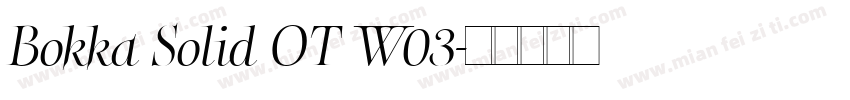 Bokka Solid OT W03字体转换